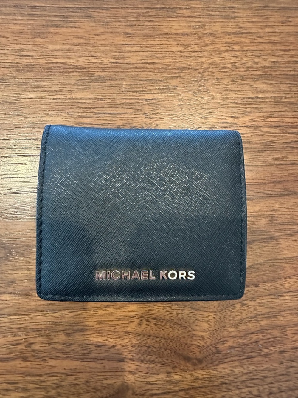 Michael Kors Women’s Black Leather Card Wallet